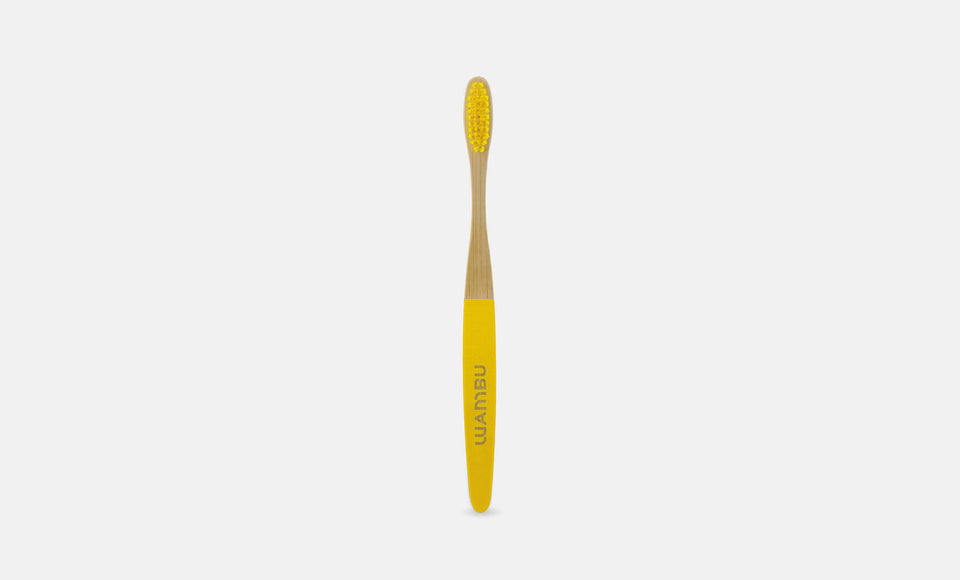 Yellow Wambu toothbrush